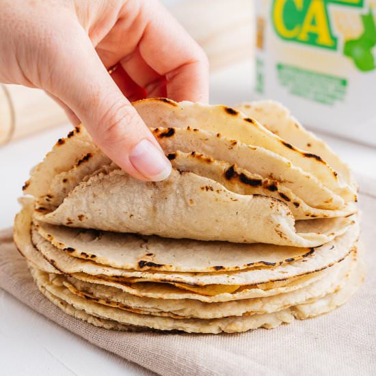 How to Make Corn Tortillas at Home - Recipe photo by brokebankvegan