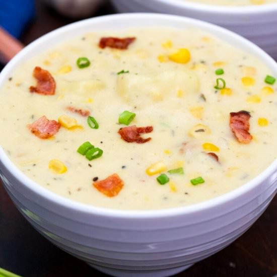 Creamy Corn Soup - Recipe photo by peasandpeonies