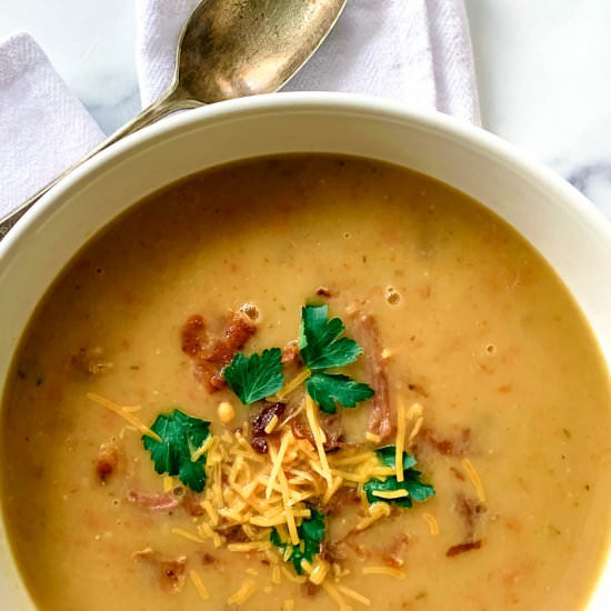 Creamy Potato and Ham Soup - Recipe photo by NotEntirelyAverage