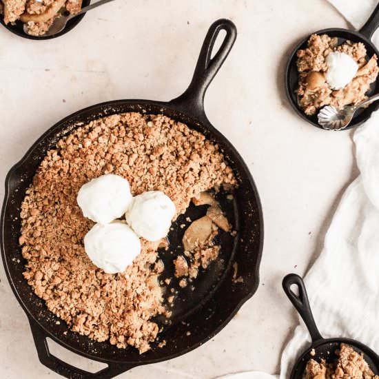 Skillet Apple Crisp - Recipe photo by bake and bacon