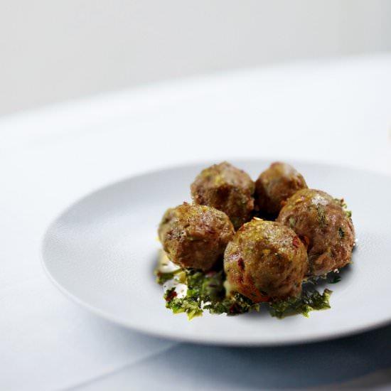 Lamb Meatballs with Mint Pesto - Recipe photo by Anonymous Chef