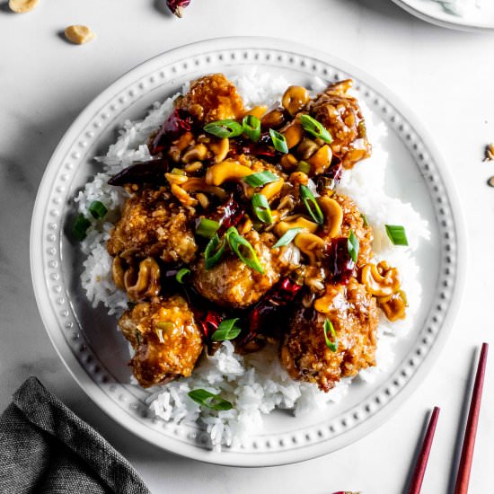 kung pao cauliflower - Recipe photo by whisked away kitchen