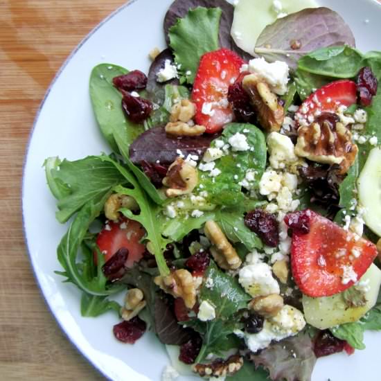 Strawberry Walnut and Feta Salad - Recipe photo by Salt and Wild Honey