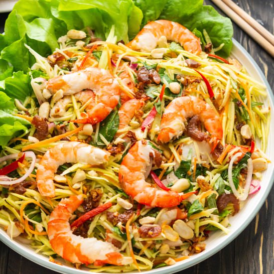 Vietnamese Mango Salad (Gỏi Xoài) - Recipe photo by WokandKin
