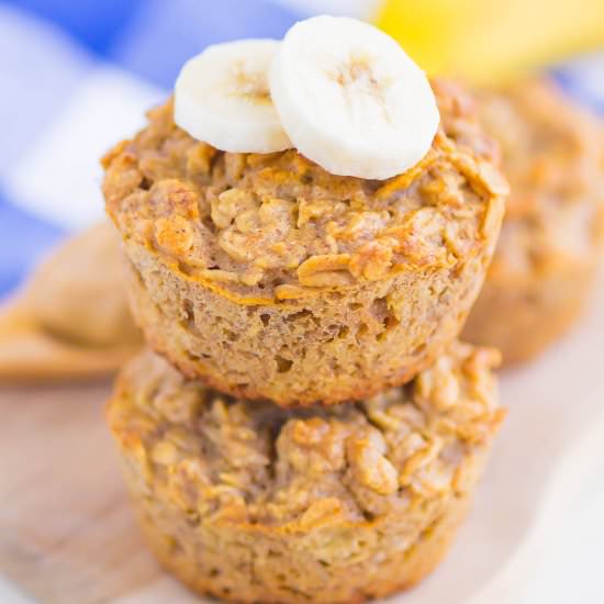 Peanut Butter Banana Oatmeal Cups - Recipe photo by pumpkinnspice
