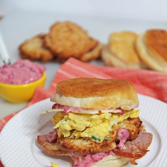 Leftover Ham and Egg Sandwich! - Recipe photo by Chop Happy