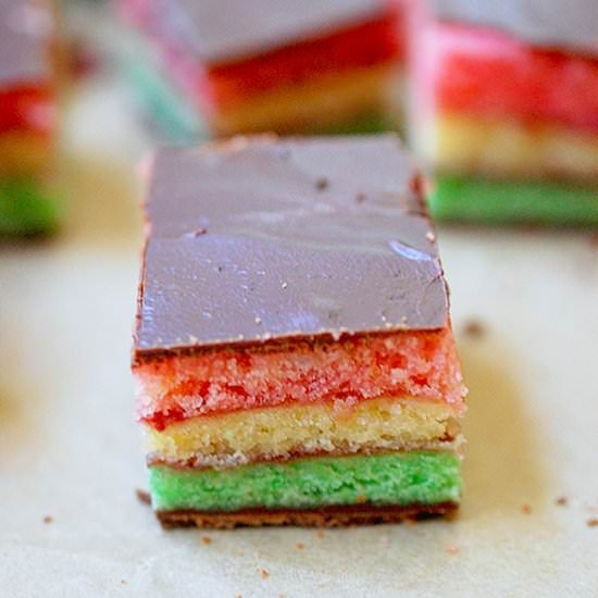 Italian rainbow cookies - Recipe photo by evabakes
