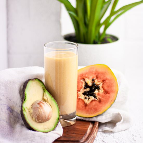 Papaya Avocado Smoothie - Recipe photo by The Littlest Crumb