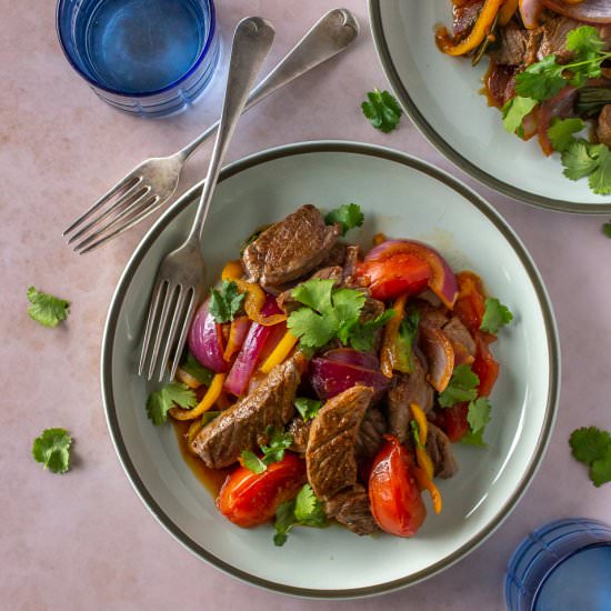 Lomo Saltado - Recipe photo by primalwellnesscoach