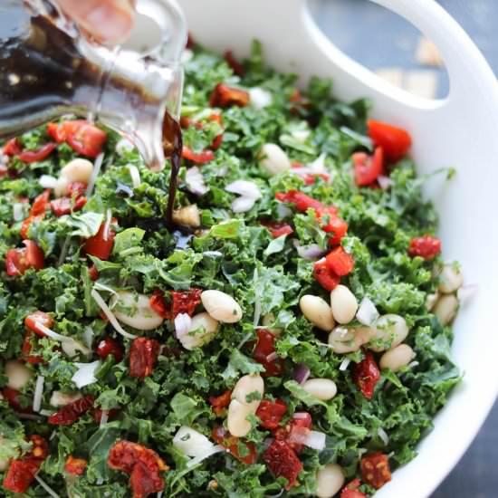 Tuscan Kale Salad - Recipe photo by Two Healthy Kitchens