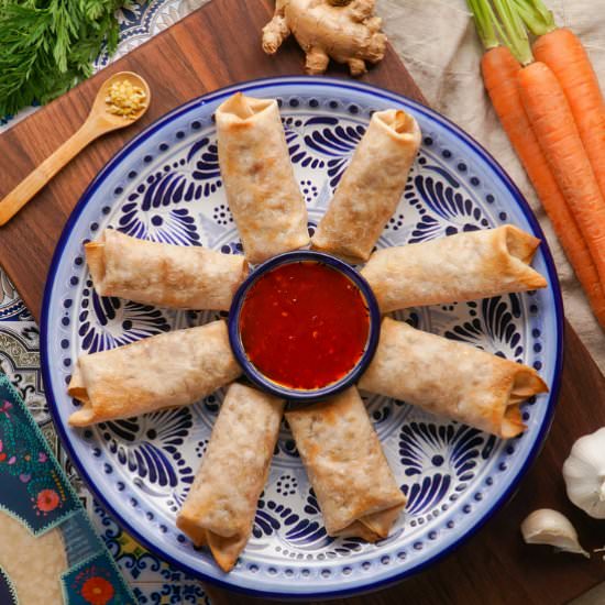 Cassava Veggie “Egg” Rolls - Recipe photo by sietefoods