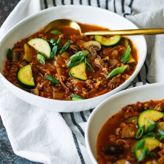 Whole30 Kimchi Soup - Recipe photo by theseasonaljunkie
