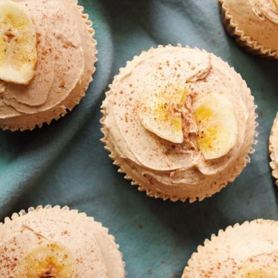 Peanut Butter and Banana Cupcakes - Recipe photo by thefigjar
