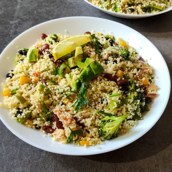 Mexican style vegetable couscous - Recipe photo by greenbowl2soul