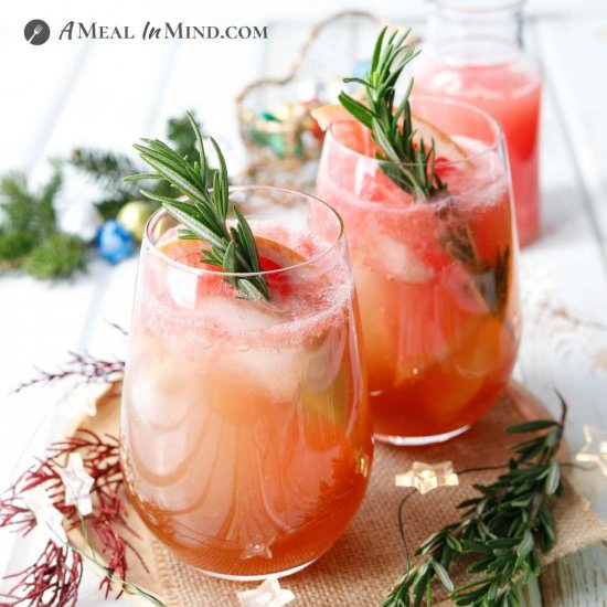 Rosemary-Grapefruit Paloma Mocktail - Recipe photo by a meal in mind