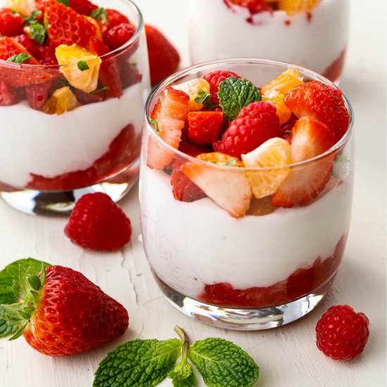 Haupia Pudding with Fruit Layers - Recipe photo by a meal in mind