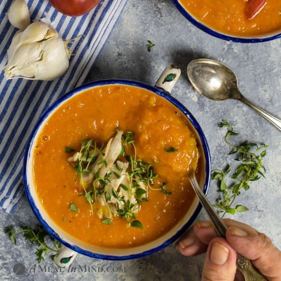 Butternut Squash-Tomato Soup - Recipe photo by a meal in mind