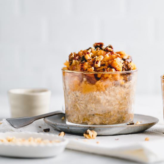 Pumpkin Pie Overnight Oats - Recipe photo by The Green Creator