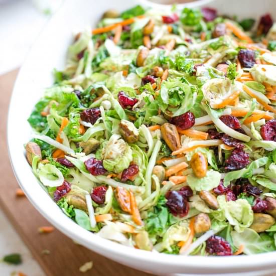 Superfoods Brussels Sprout Salad - Recipe photo by Two Healthy Kitchens