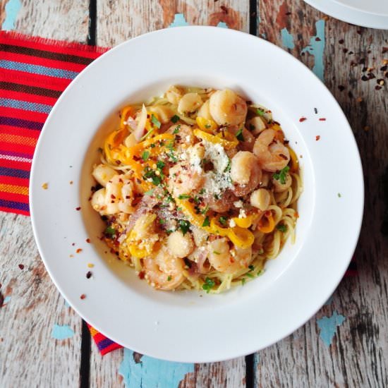 Shrimp and Scallop Scampi - Recipe photo by StreetSmart Kitchen