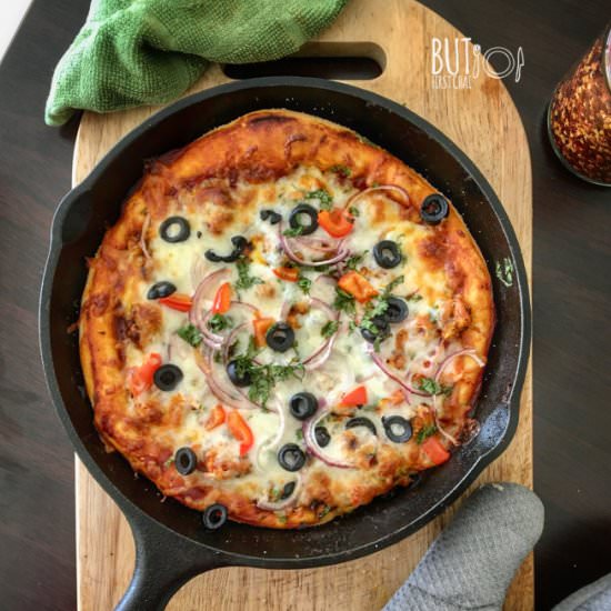 Homemade Cast-iron Skillet Pizza Cr - Recipe photo by butfirstchai