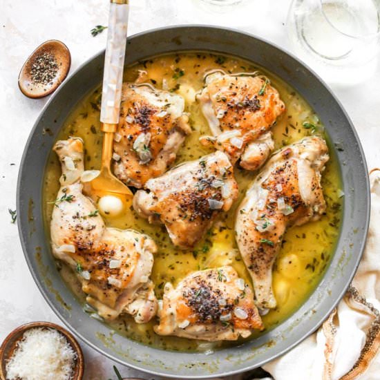 Wine Braised Garlic Chicken - Recipe photo by grandbabycakes