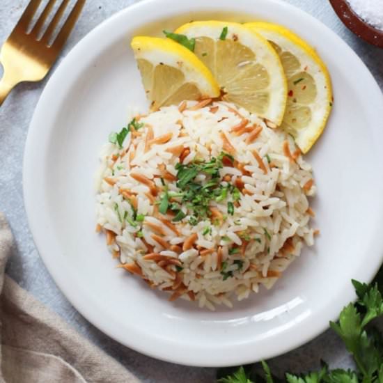TURKISH RICE PILAF WITH ORZO RECIPE - Recipe photo by unicorns in the kitchen