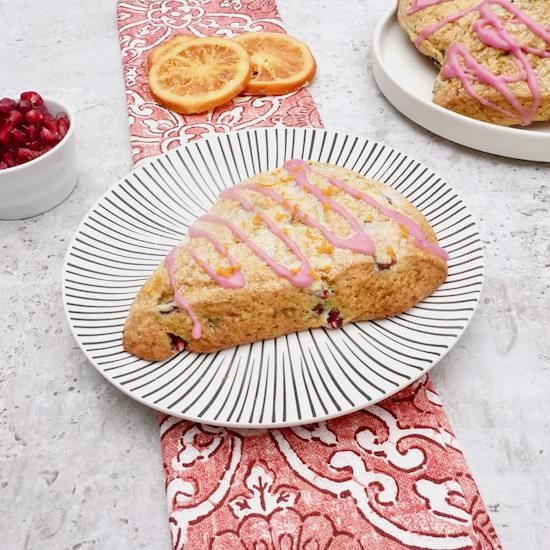 Orange Pomegranate Scones - Recipe photo by anothertablespoon