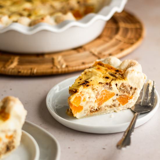 Butternut Squash Quiche - Recipe photo by bake and bacon