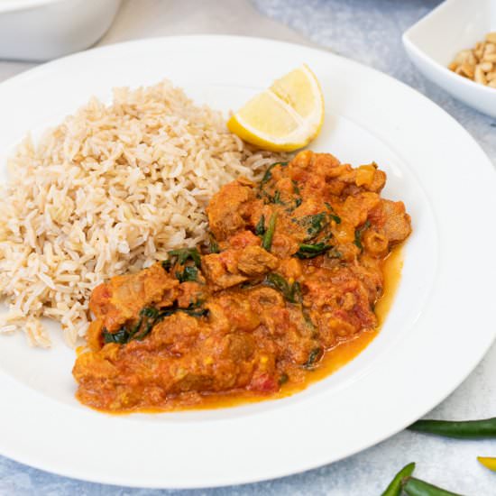 Afghan Lamb & Spinach Stew - Recipe photo by Searchingforspice