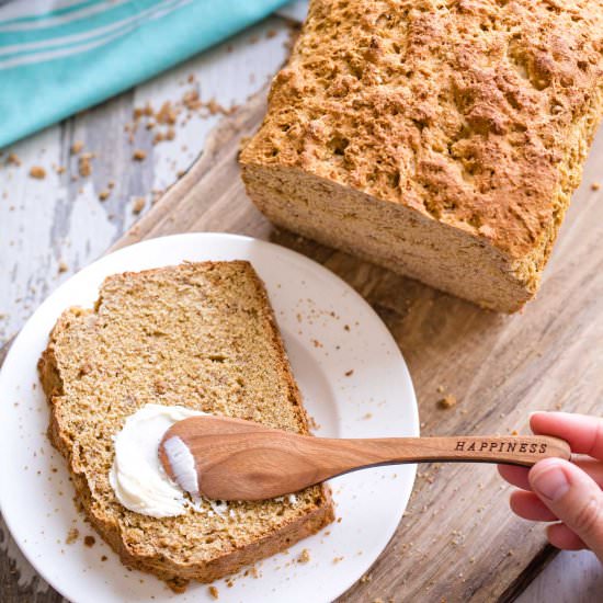 Vintage Recipe for Easy Bread - Recipe photo by Two Healthy Kitchens