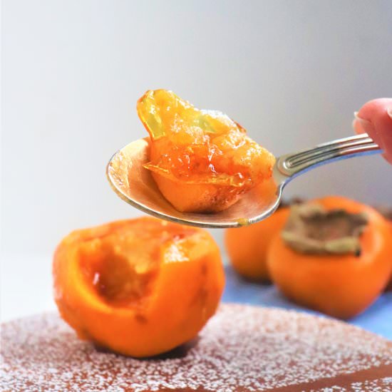 Persimmon Creme Brulee - Recipe photo by veryveganval