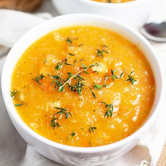 Homemade Winter Root Vegetable Soup - Recipe photo by therusticfoodie