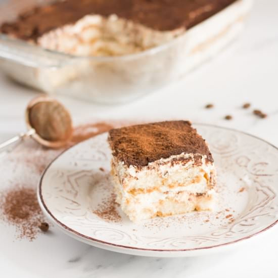 Easy Tiramisu Without Raw Eggs - Recipe photo by PastryWishes