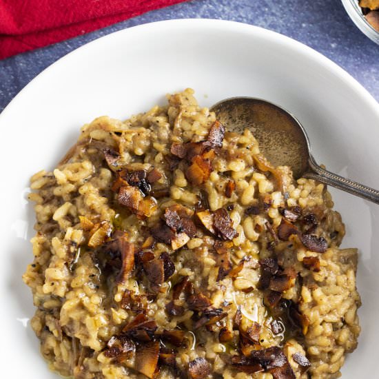 Caramelized Onion Risotto - Recipe photo by kettleandkale