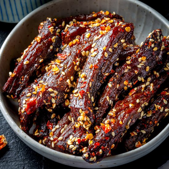 Homemade beef jerky - Recipe photo by cookingwithlei