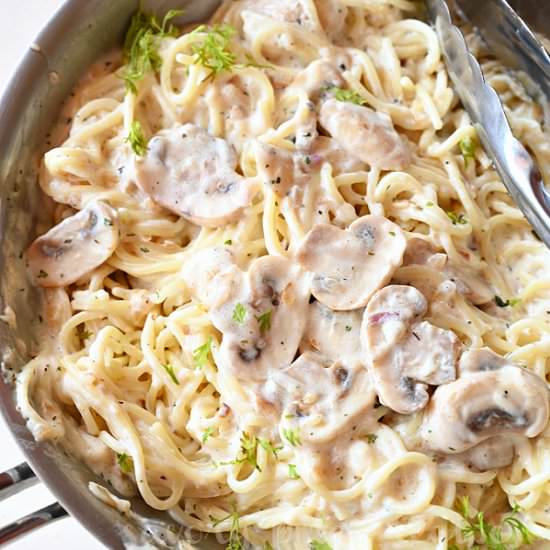 Creamy Mushroom Pasta - Recipe photo by Savory Bites