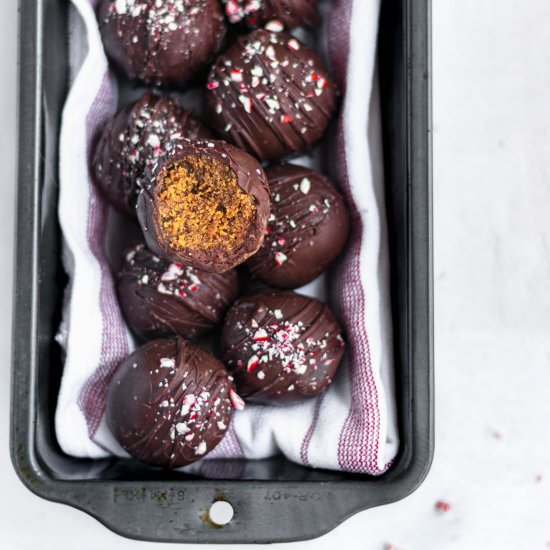 Super Easy Gingerbread Truffles - Recipe photo by Donut Worry Be Healthy