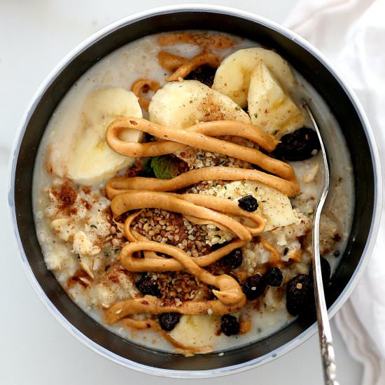 Peanut Butter Oatmeal - Recipe photo by Delightful Mom Food