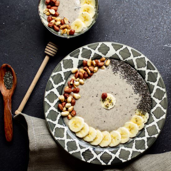Banana Peanut Butter Smoothie Bowl - Recipe photo by FoodTokWithSherin