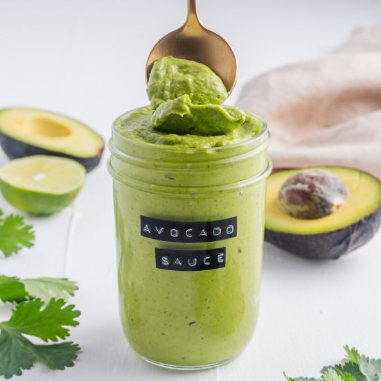 Vegan Avocado Cream Sauce - Recipe photo by brokebankvegan