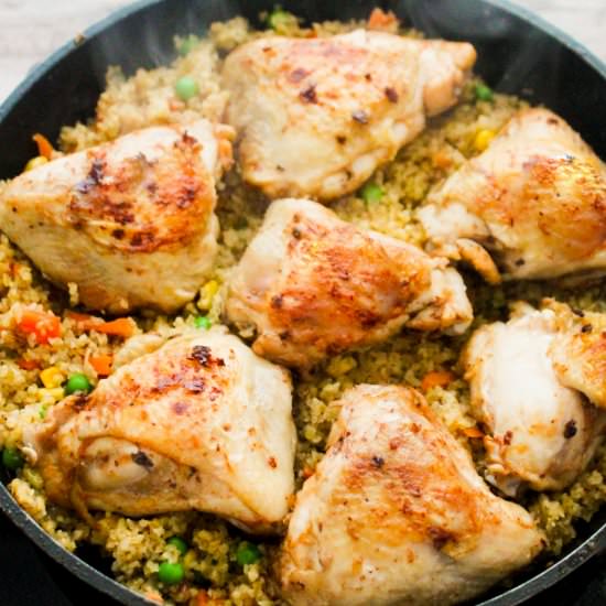 One-Pot Veg Bulgur with Chicken - Recipe photo by Simshomekitchen