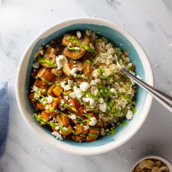 Butternut Squash and Grain Bowls - Recipe photo by Salty Lemon Sister