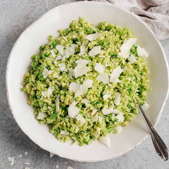 Parmesan Brussels Sprouts Salad - Recipe photo by PrimaveraKitchen