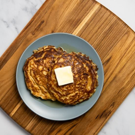 Oatmeal Sourdough Pancakes - Recipe photo by cookcraftcultivate