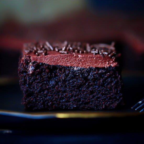 Gluten-Free Chocolate Sheet Cake - Recipe photo by Nataliewaybakes