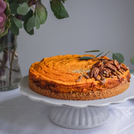 Easy & creamy Pumpkin Pie - Recipe photo by veggi.es