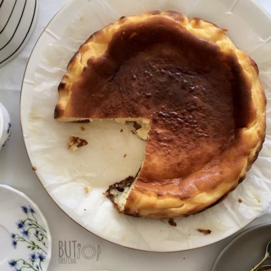 Basque Burnt Cheesecake - Recipe photo by butfirstchai