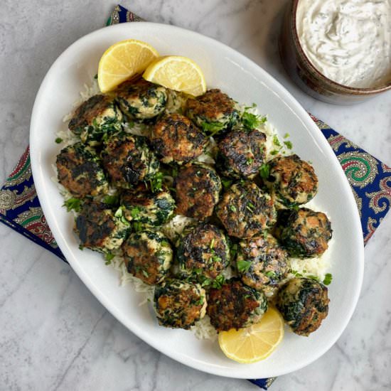 Chicken & Spinach Meatballs - Recipe photo by thebrookcook.wordpress.com