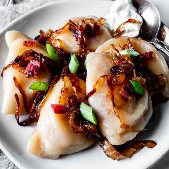 cheddar potato pierogi - Recipe photo by whisked away kitchen